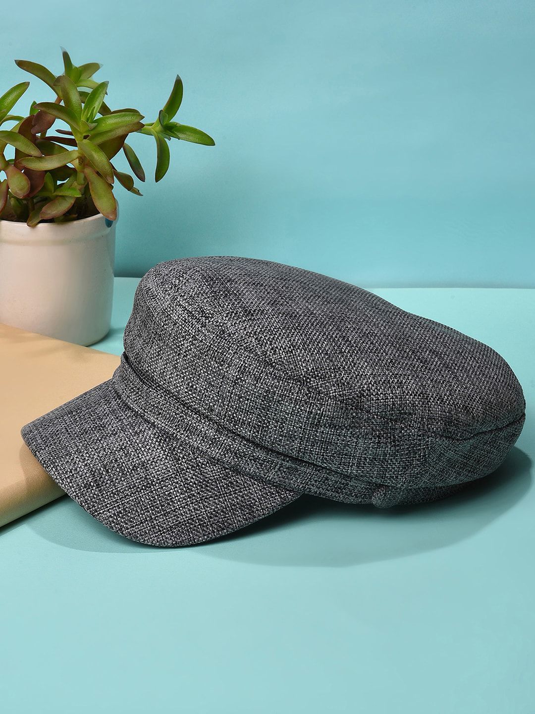 HAUTE SAUCE by  Campus Sutra Women Grey Solid Bakerboy Hat Price in India