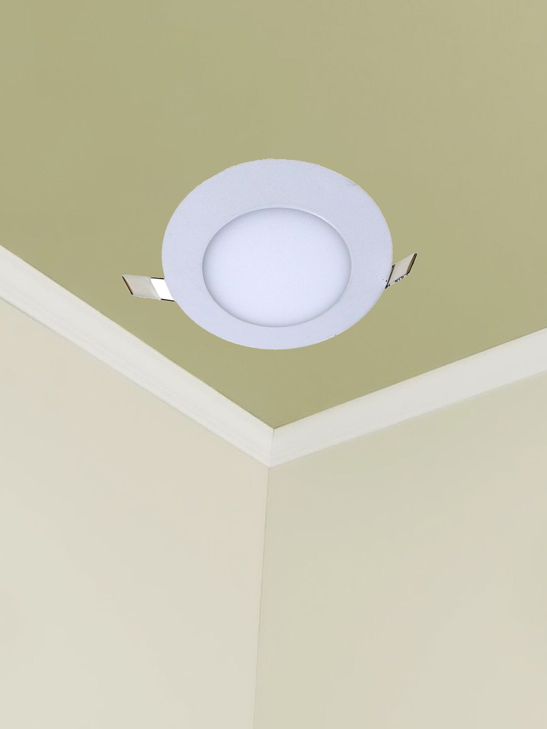 MFD HOME FURNISHING White Solid Metal Ceilings Lamp Price in India