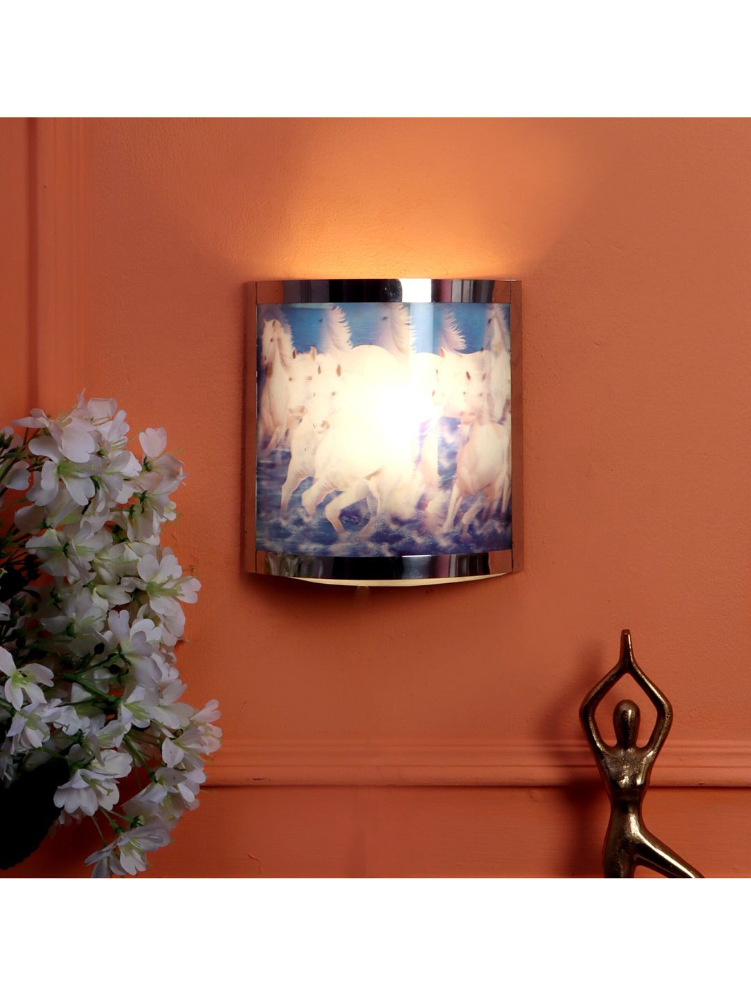 MFD HOME FURNISHING Multicoloured Printed Wall Lamp Price in India