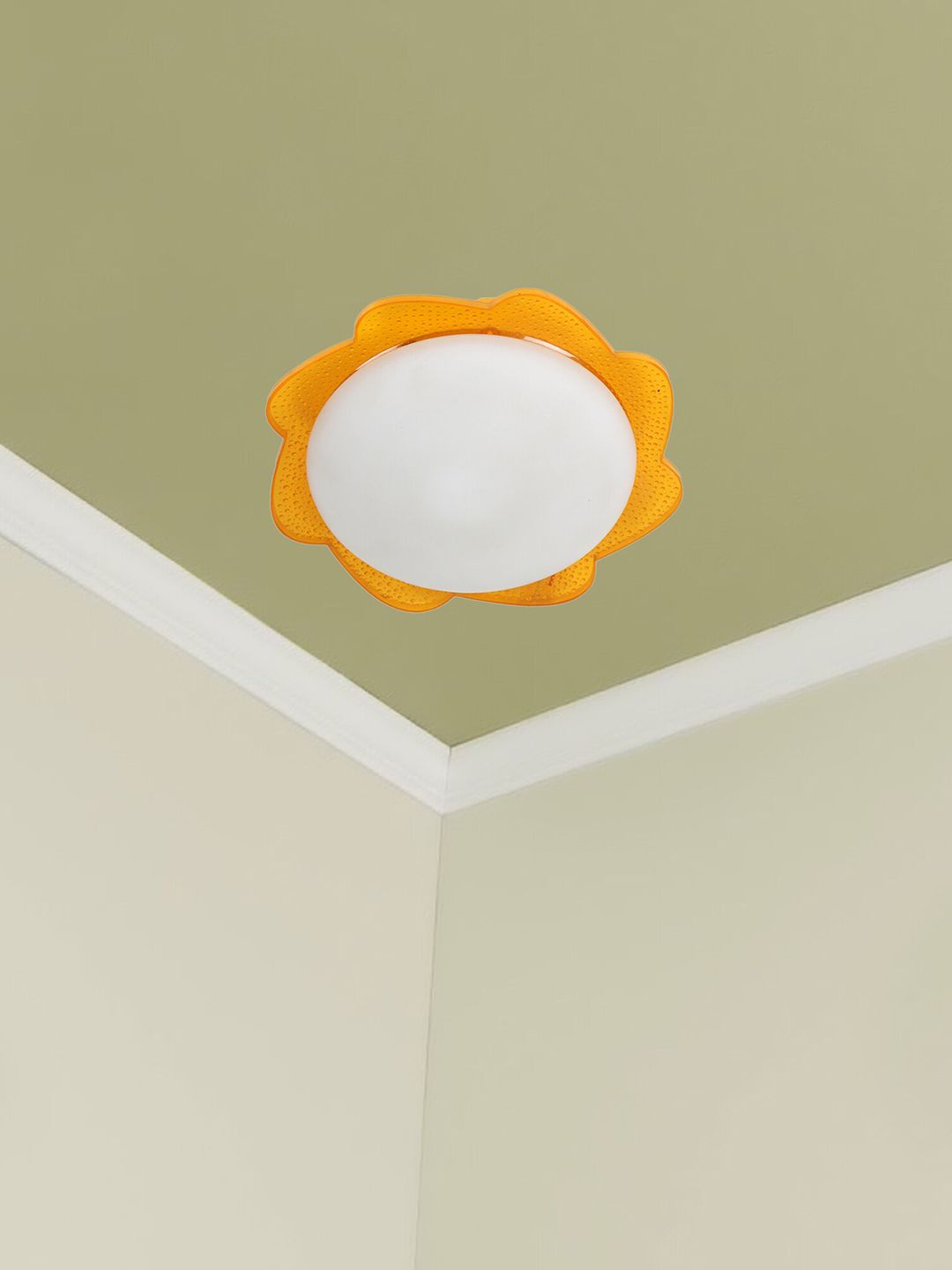 MFD HOME FURNISHING White Solid Glass Ceiling Light Price in India