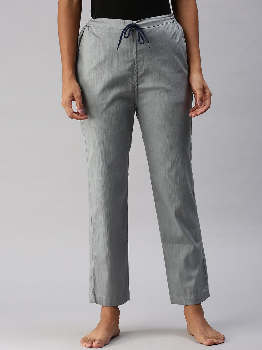 Kryptic Women Grey Solid Lounge Pant Price in India