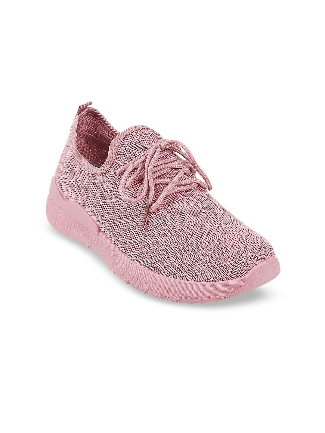 WALKWAY by Metro Women Peach-Coloured Textured Sneakers Price in India