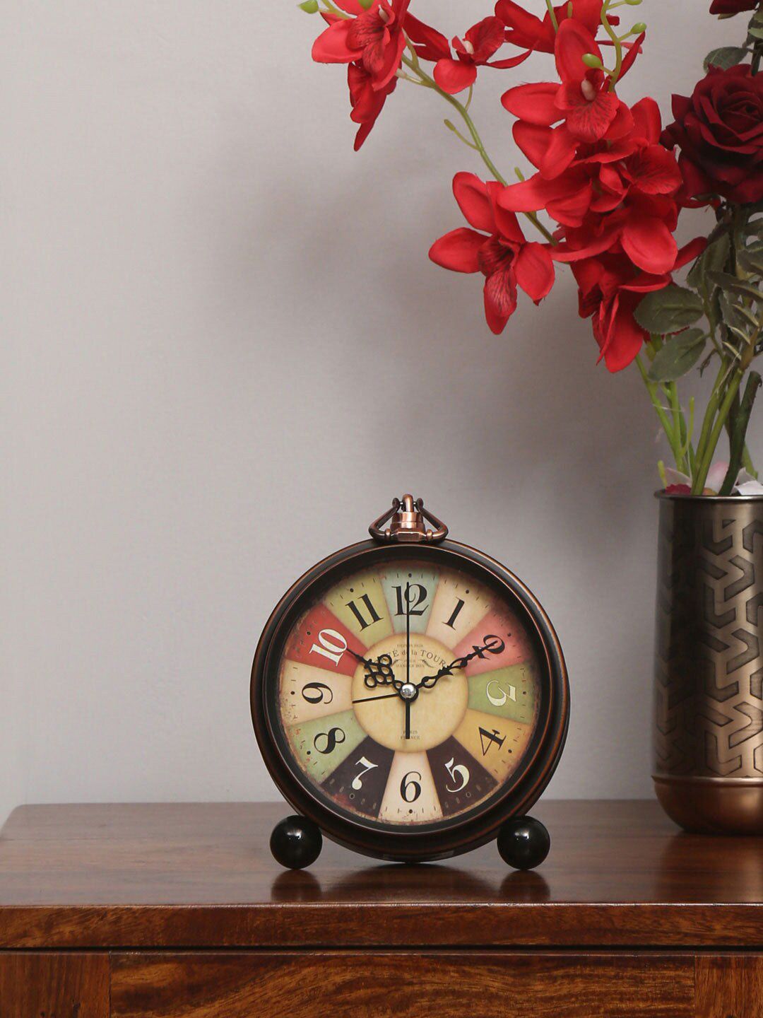 Athome by Nilkamal Black Contemporary Alarm Clock Price in India