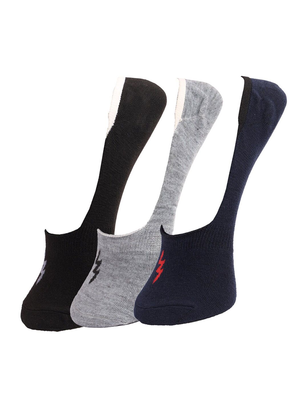 Dollar Socks Men Pack Of 3 Assorted Cotton Shoe-Liners