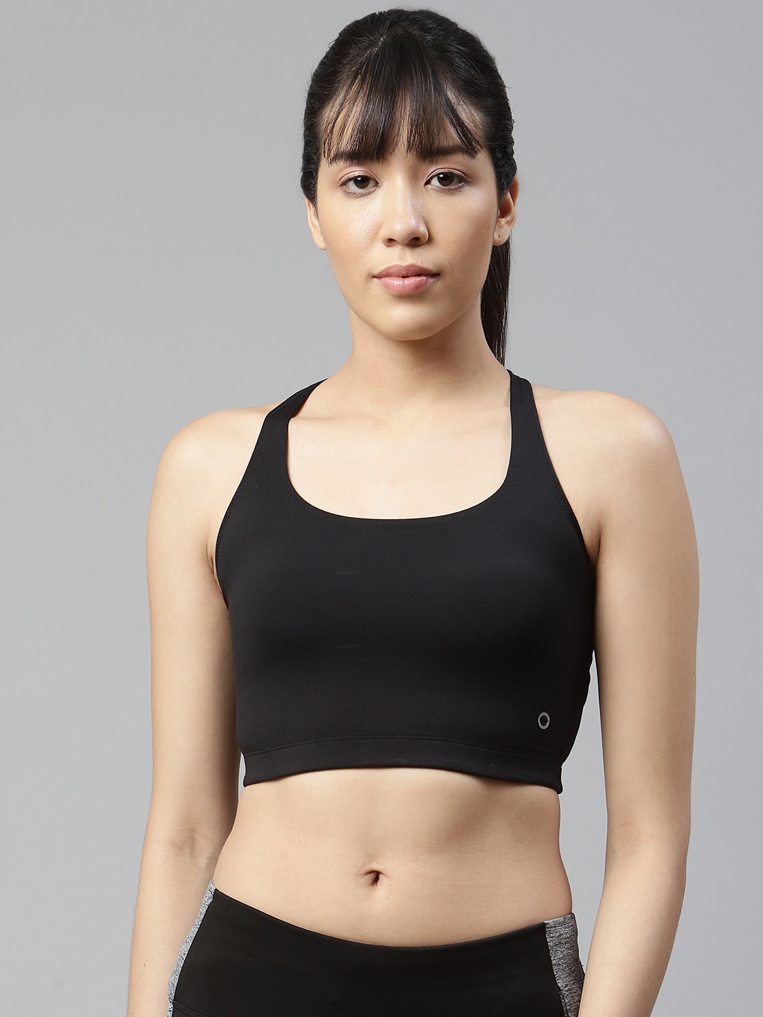 Marks & Spencer Black Solid Workout Bra Price in India