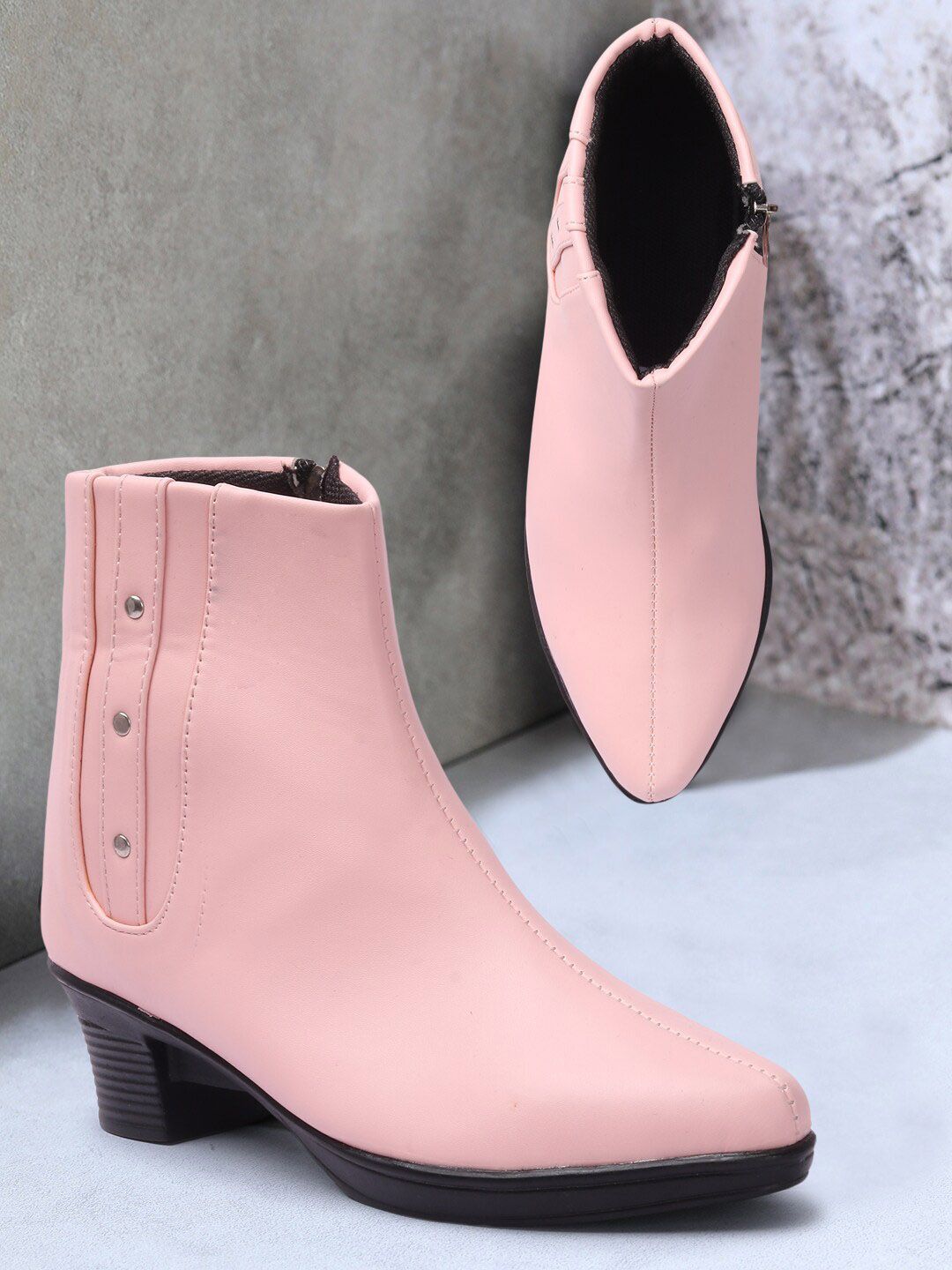 FASHIMO Women Pink Zipper Boot Price in India