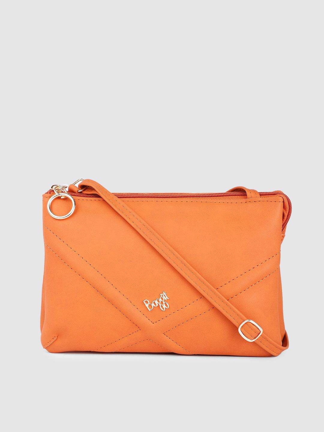 Baggit Orange Structured Sling Bag Price in India