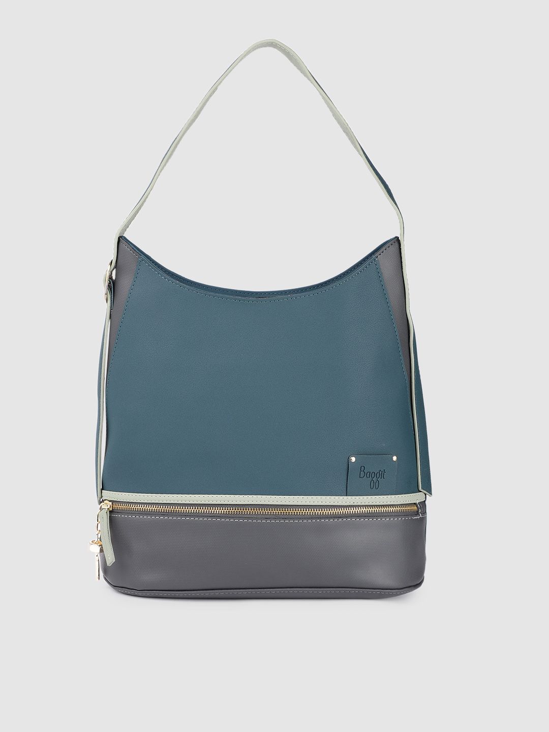 Baggit Teal Structured Hobo Bag Price in India