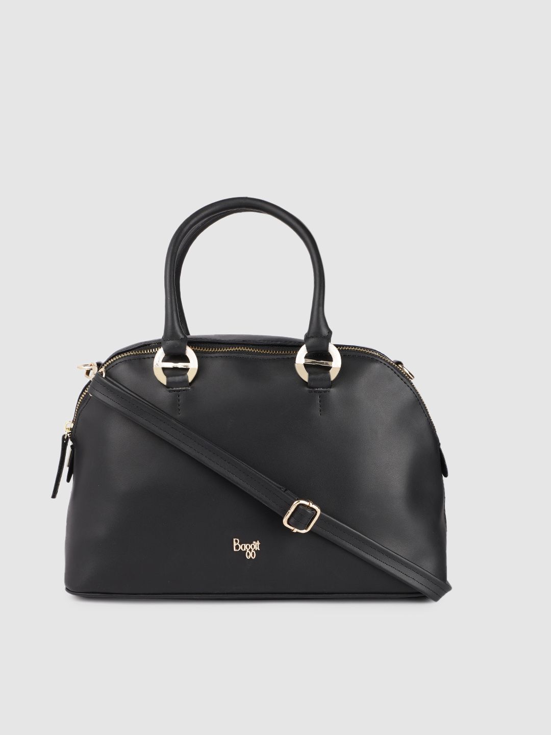 Baggit Women Black Structured Handheld Bag Price in India