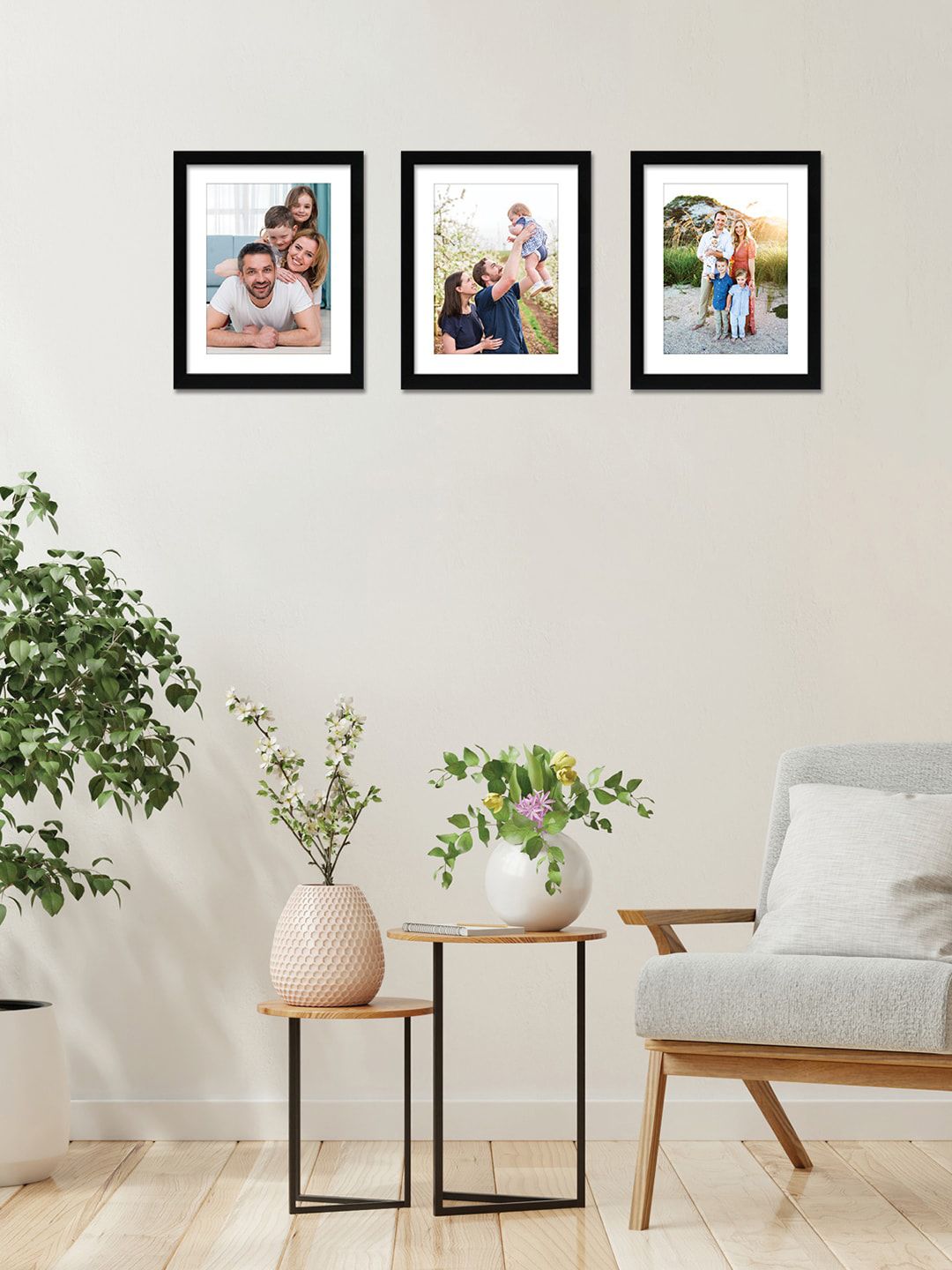 RANDOM Set of 3 Individual photo frames Price in India