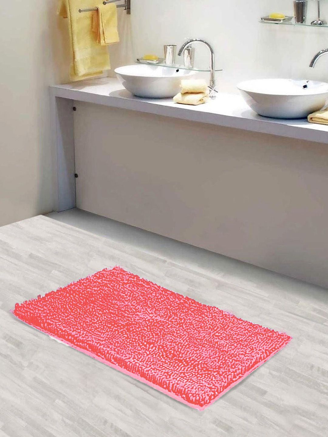 Lushomes Pink 1200 GSM Bath Rugs Price in India