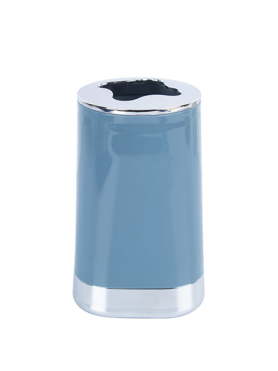 MARKET99 Blue & Silver-Toned Plastic Toothbrush Holder Price in India