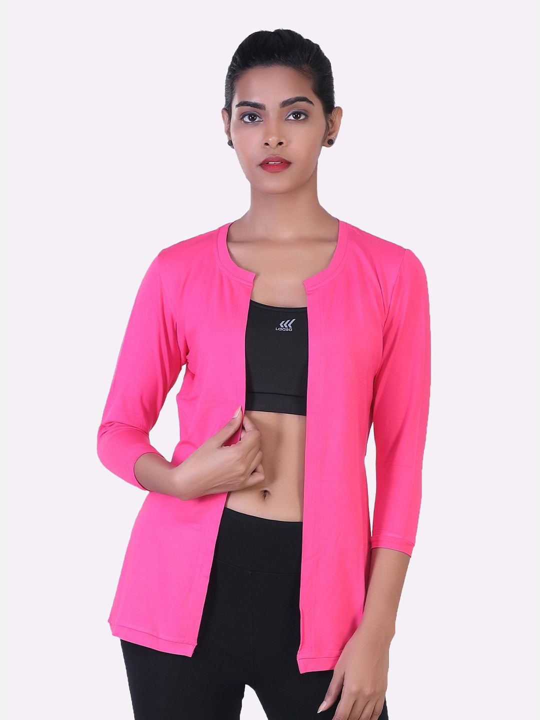 LAASA  SPORTS Women Pink Shrug Price in India