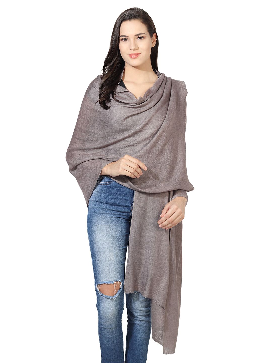 MUFFLY Women Grey Stoles Price in India