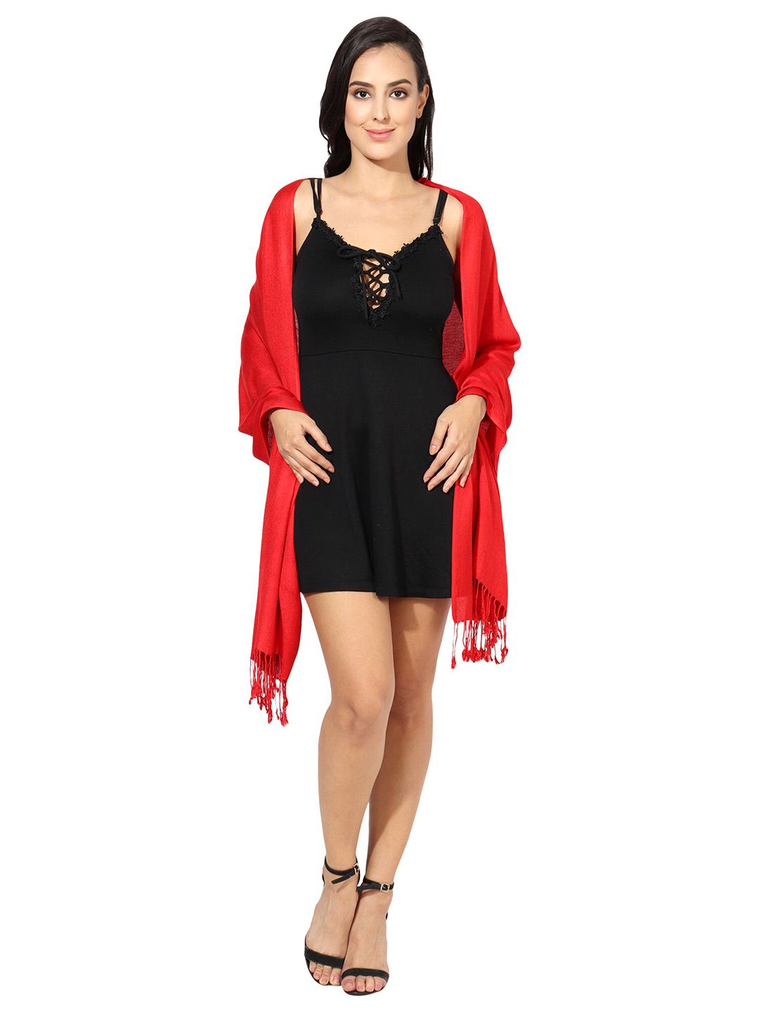 MUFFLY Women Red Stoles Price in India