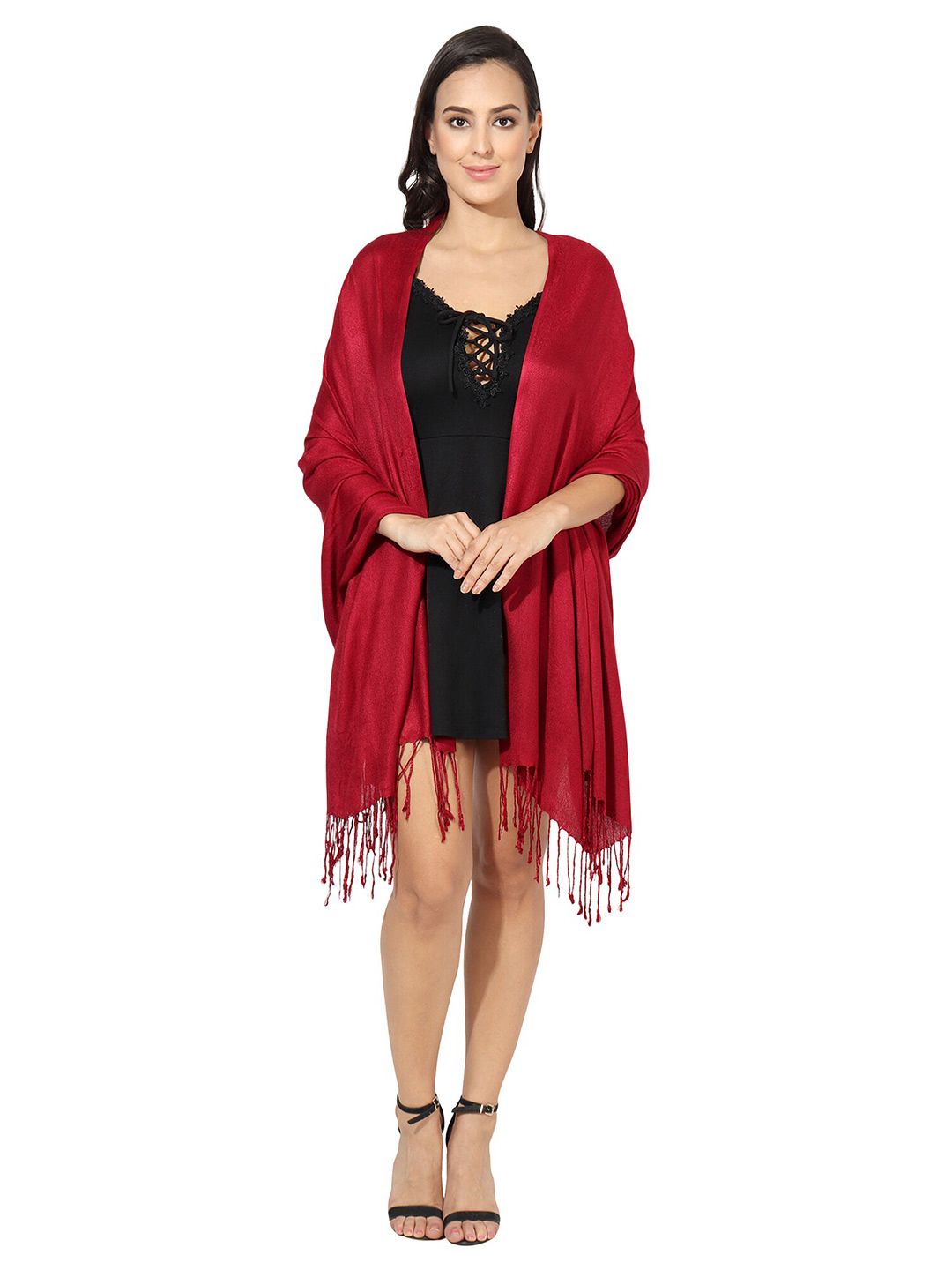 MUFFLY Women Red Stoles Price in India