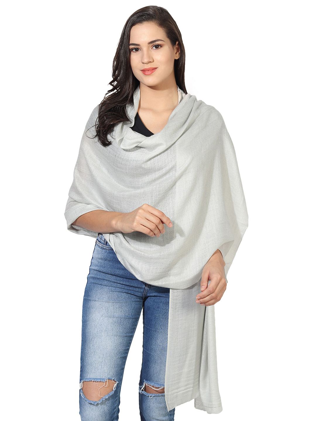 MUFFLY Women Off White Stoles Price in India