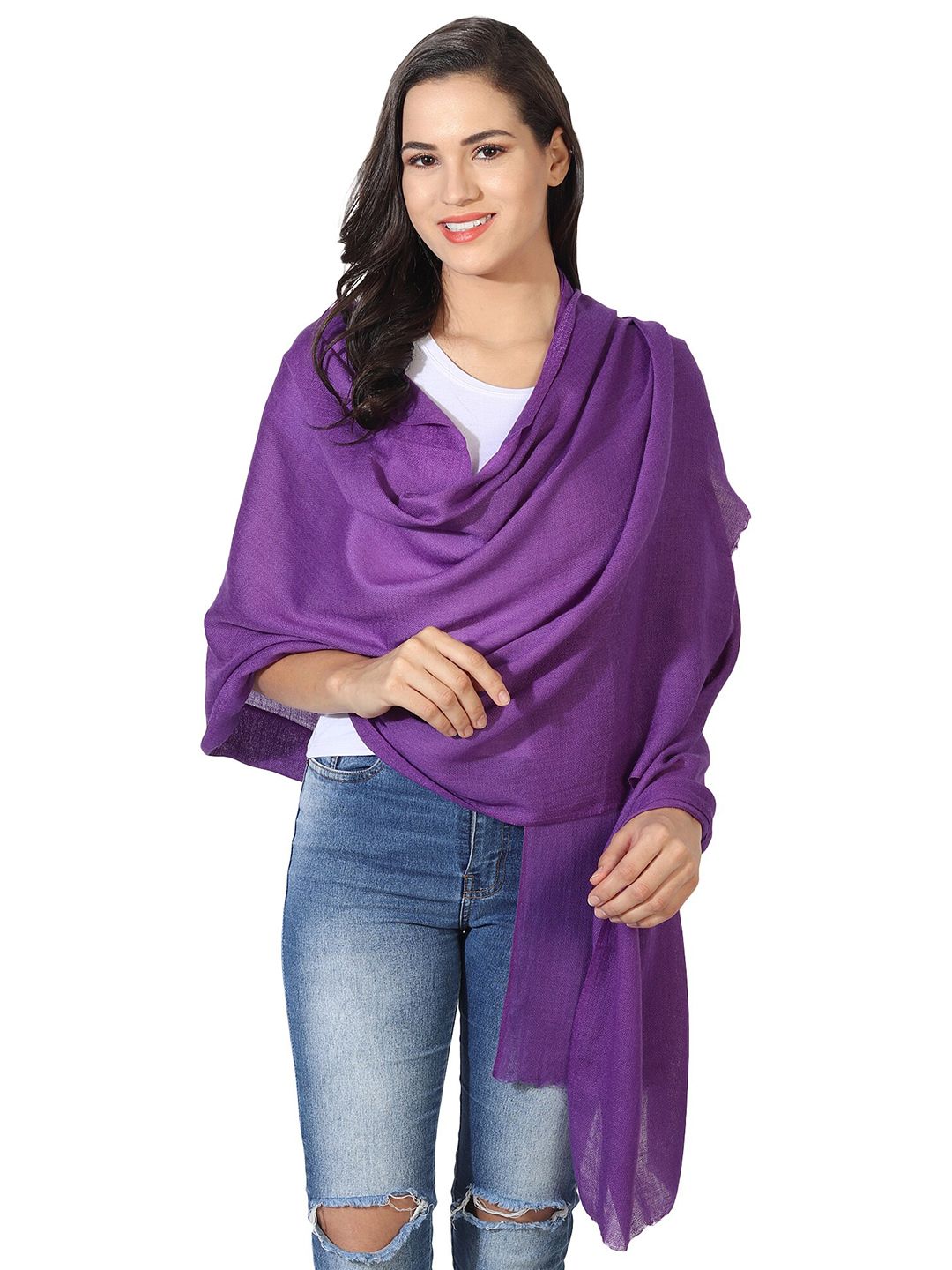 MUFFLY Women Purple Stoles Price in India