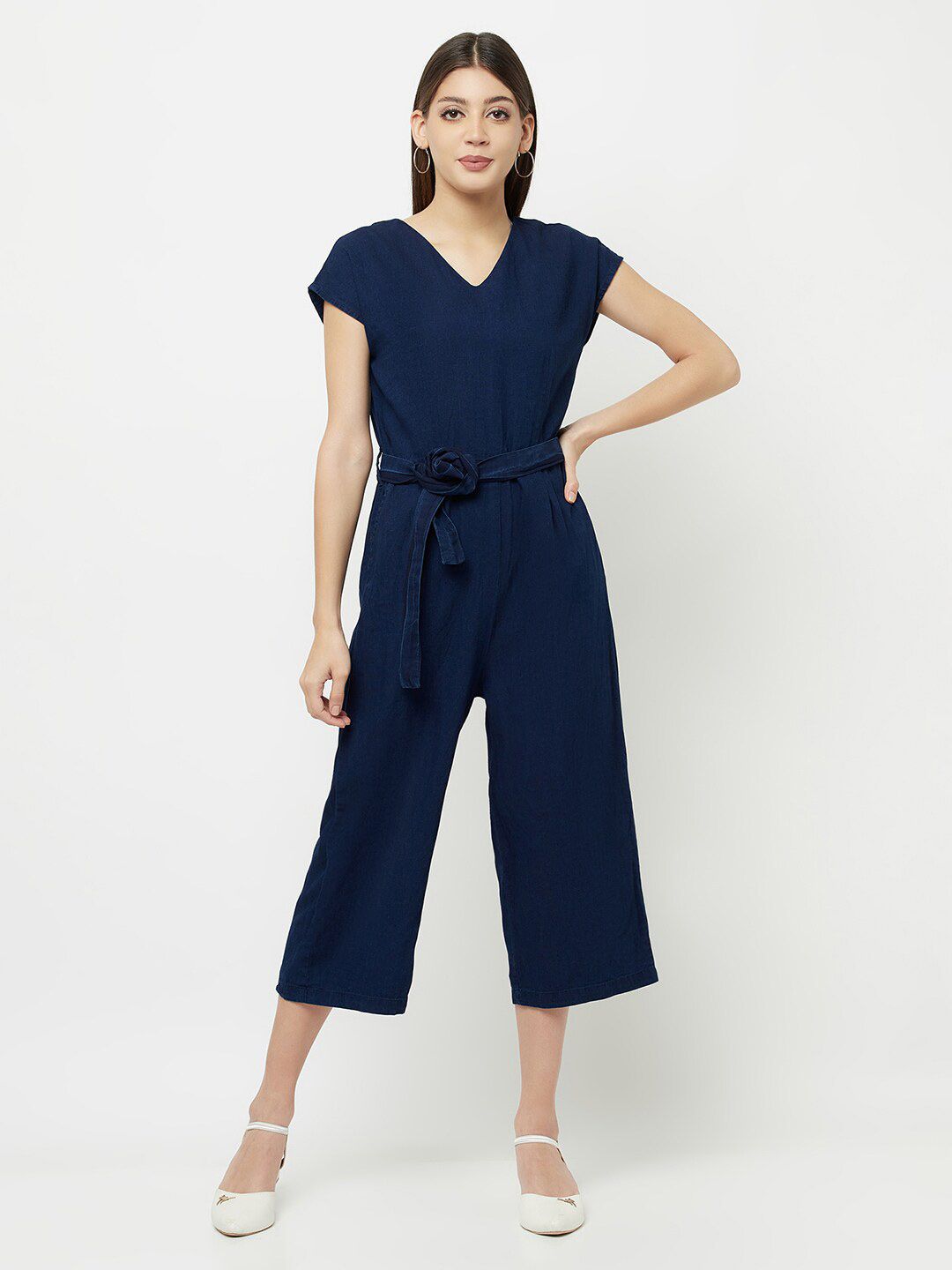 Crimsoune Club Women Navy Blue Jumpsuit Price in India