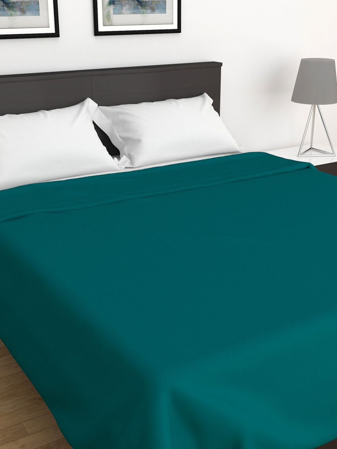 Home Centre Teal Mild Winter 210 GSM Double Bed Blanket Price in India