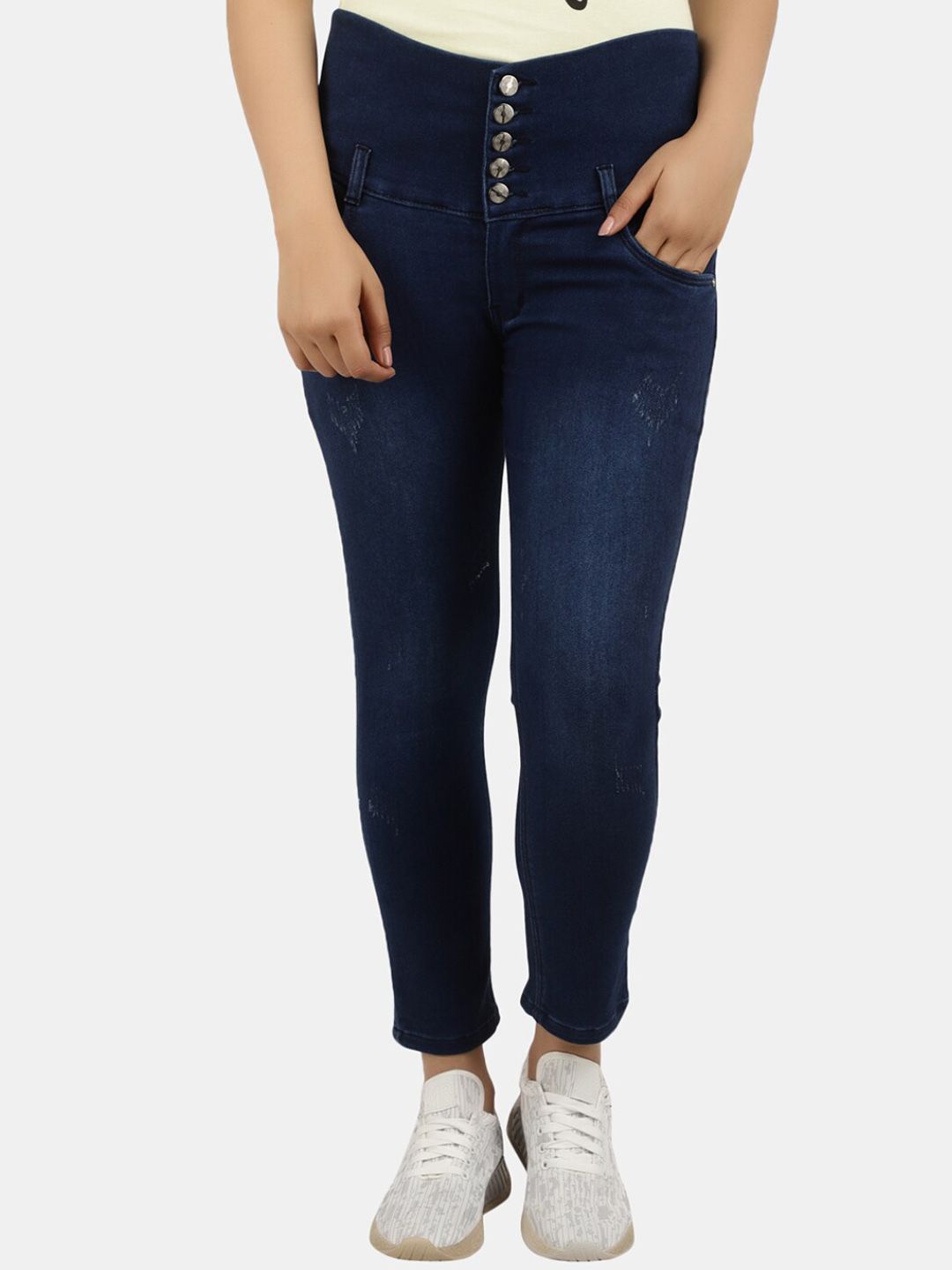 V-Mart Women Blue High-Rise Denim Jeans Price in India