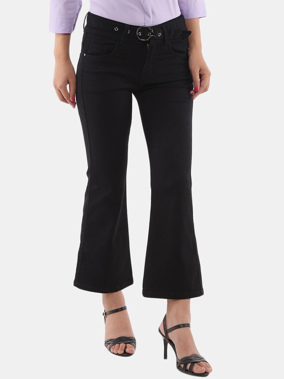 V-Mart Women Black Bootcut Jeans Price in India