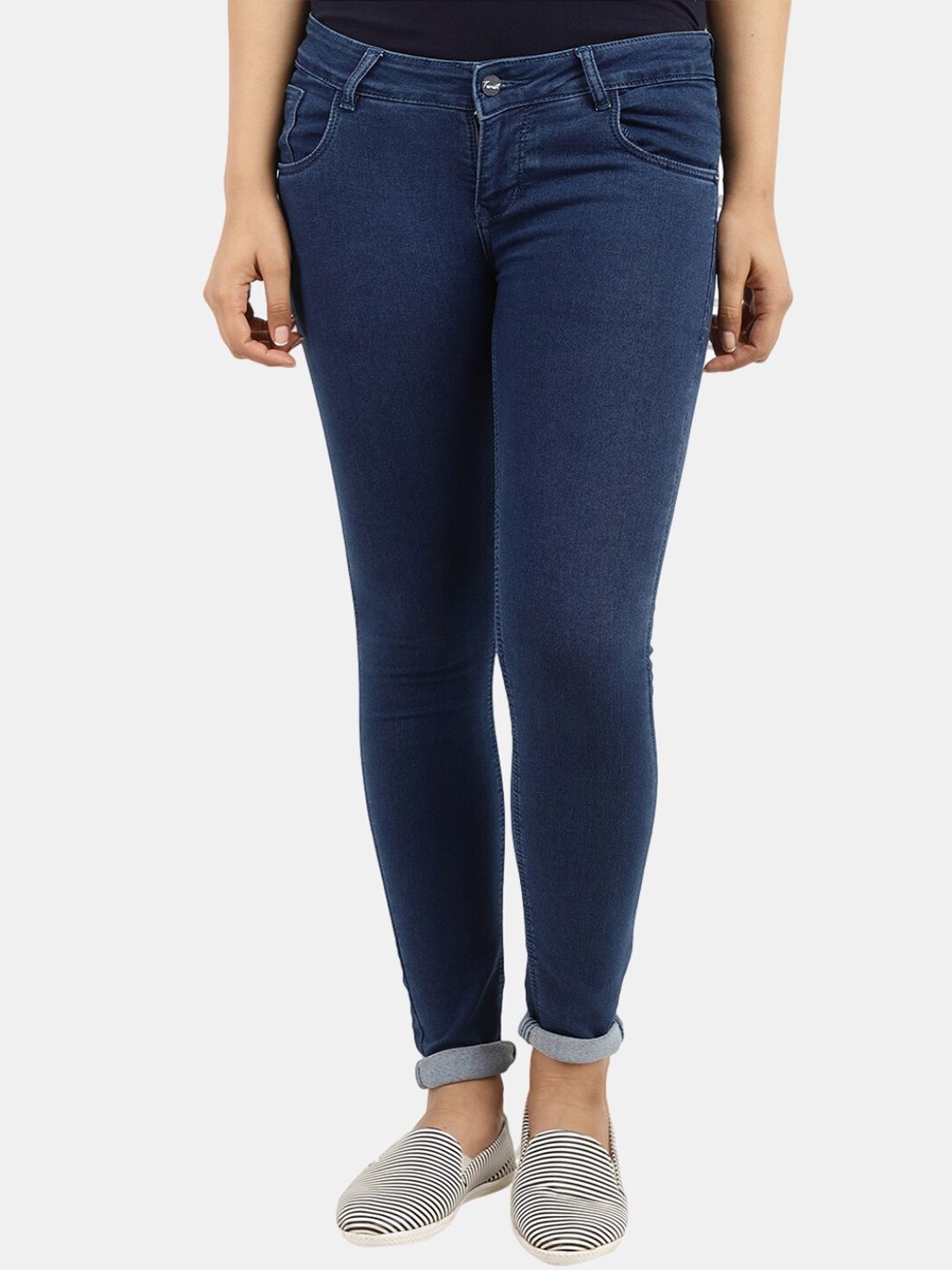 V-Mart Women Blue No Fade Cotton Jeans Price in India