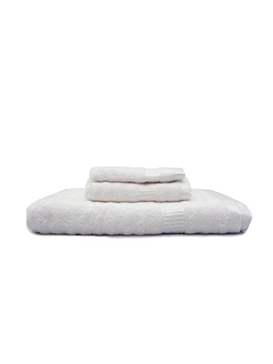 MUSH Pack of 3 White Bamboo 600 GSM Ultra Soft & Eco Friendly Towel Set Price in India