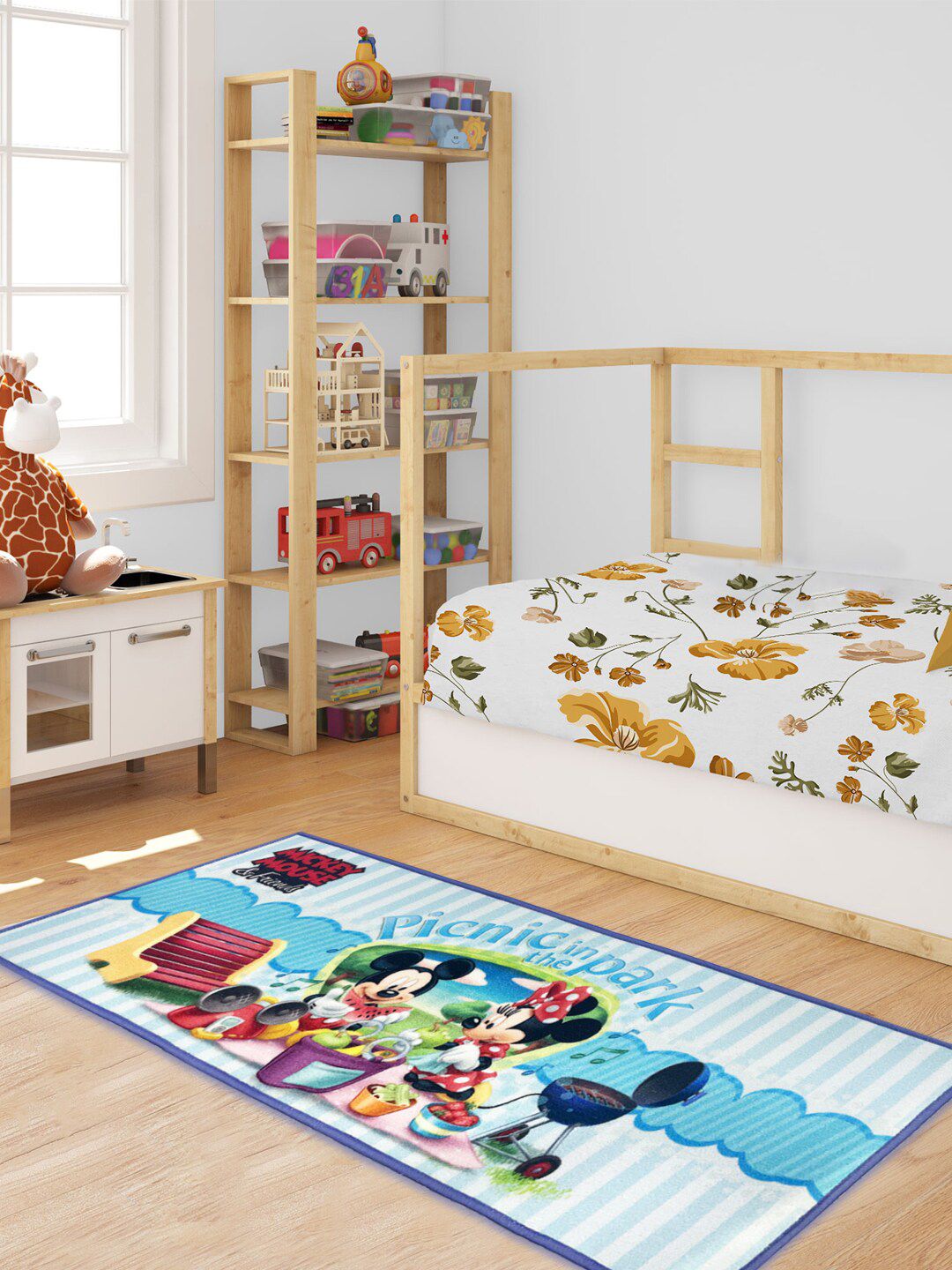 YK Kids Multicolored Mickey Printed Anti Skid Floor Runner Price in India