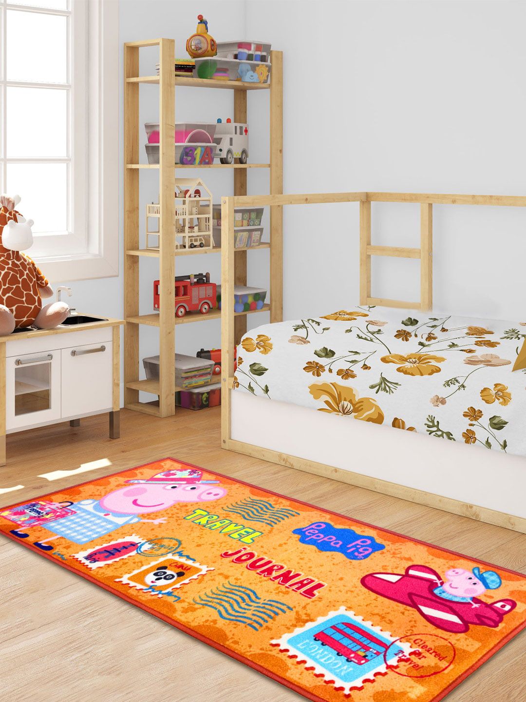 YK Multicoloured Peppa Pig Printed Anti-Skid Runner Price in India