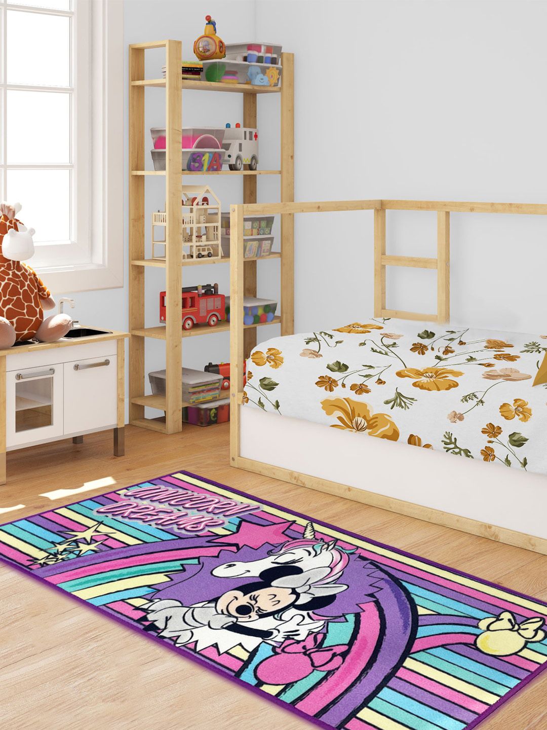 YK Multicoloured Unicorn Printed Anti-Skid Runner Price in India