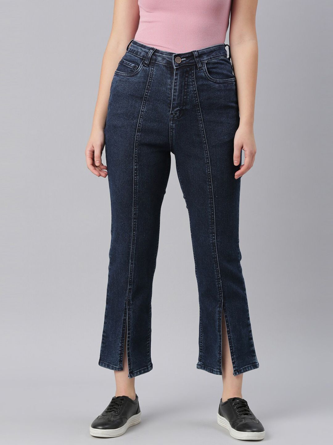 ZHEIA Women Blue Relaxed Fit High-Rise Stretchable Jeans
