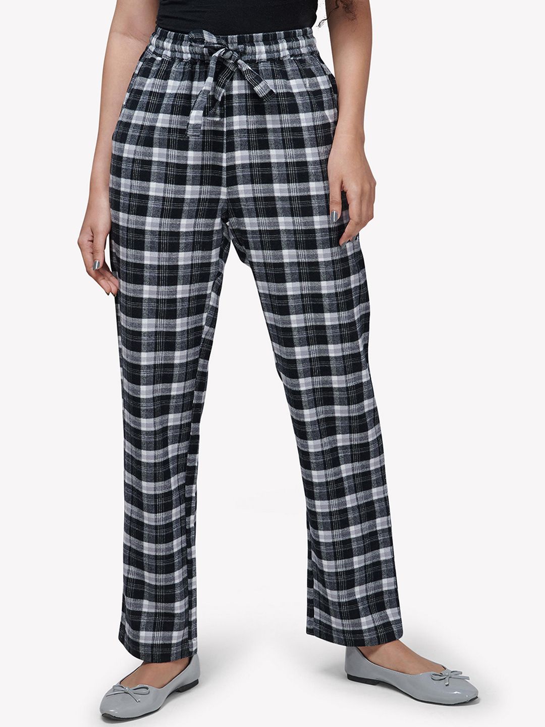 VASTRADO Men Blue Checked Lounge Pants Price in India