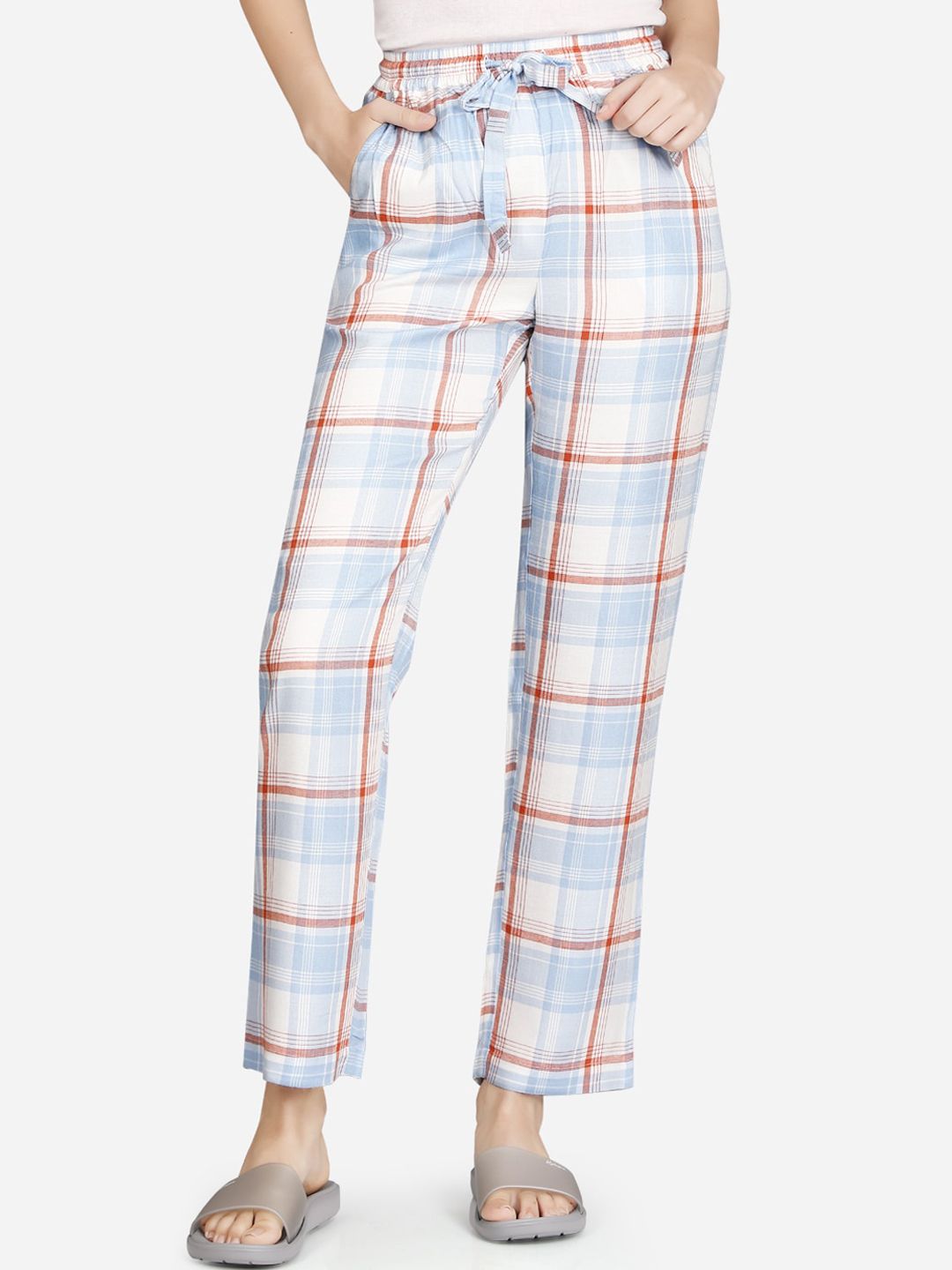 VASTRADO Women Multi-Coloured Checked Lounge Pants Price in India