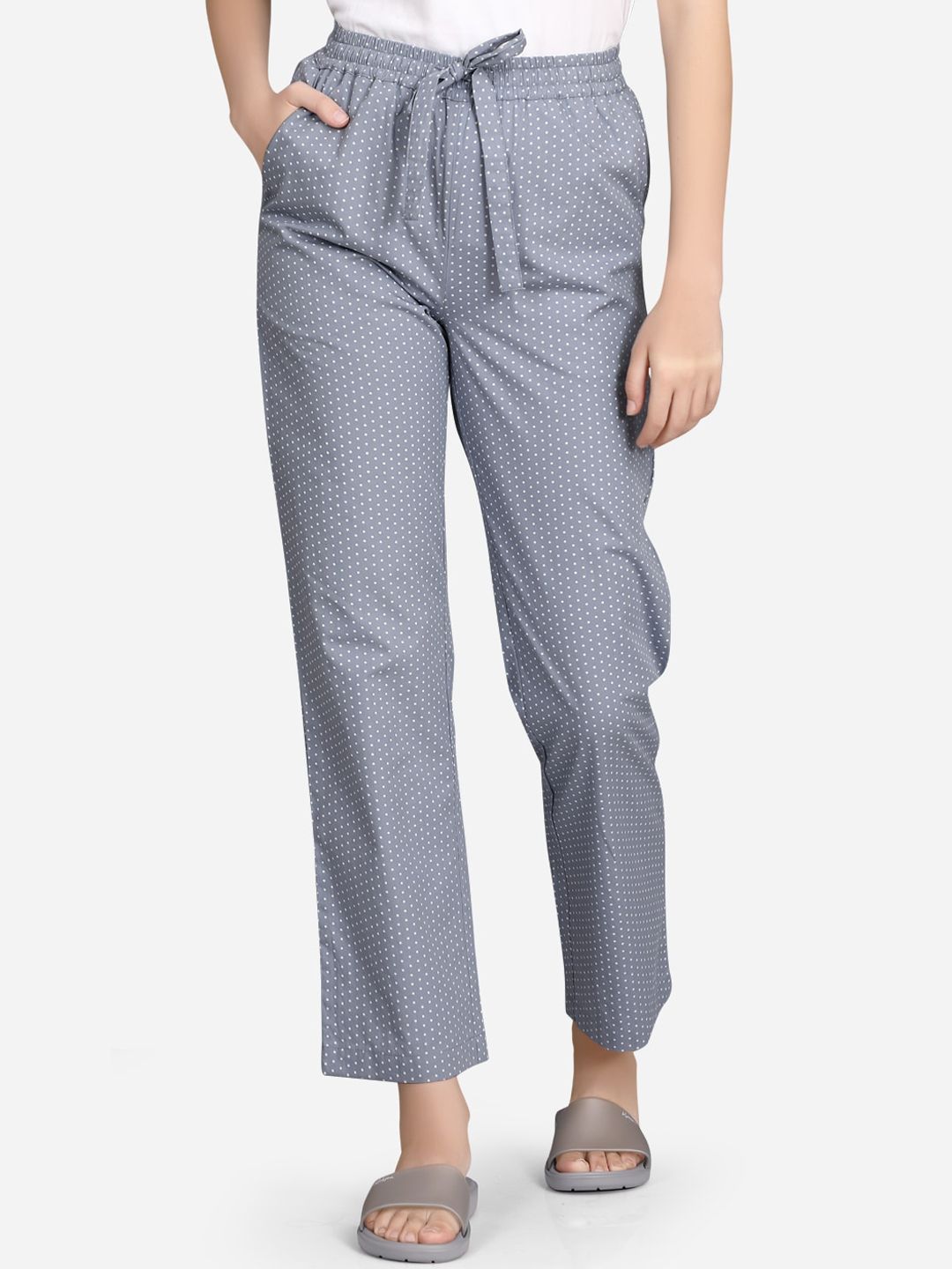 VASTRADO Women Grey Solid Lounge Pants Price in India