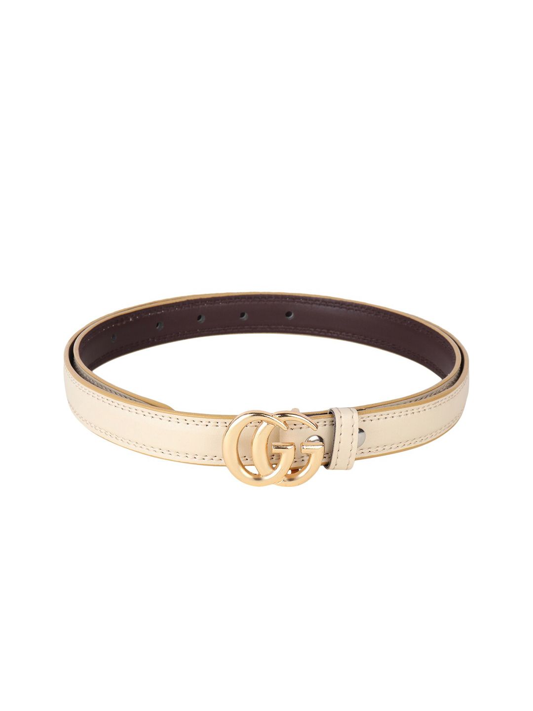 LONDON FASHION hob Women Cream-Coloured PU Belt Price in India