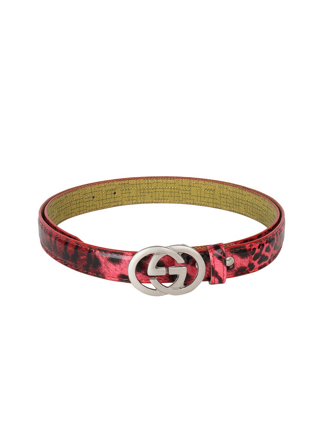 LONDON FASHION hob Women Red Printed PU Belt Price in India