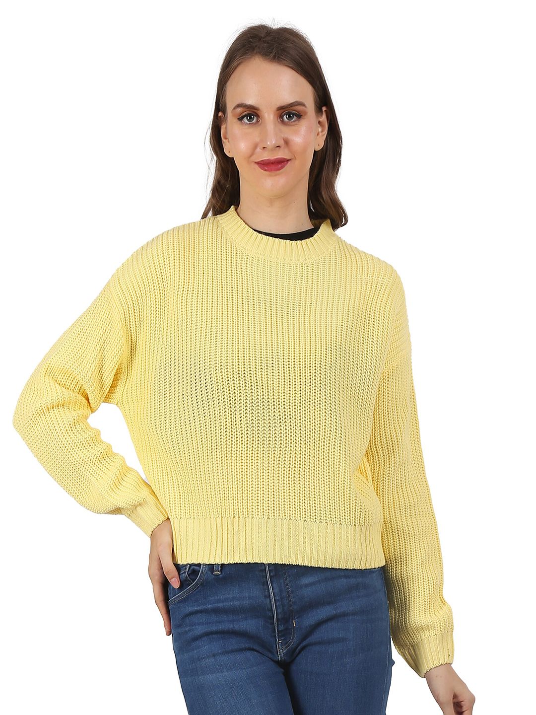 NoBarr Women Yellow Sweaters Price in India