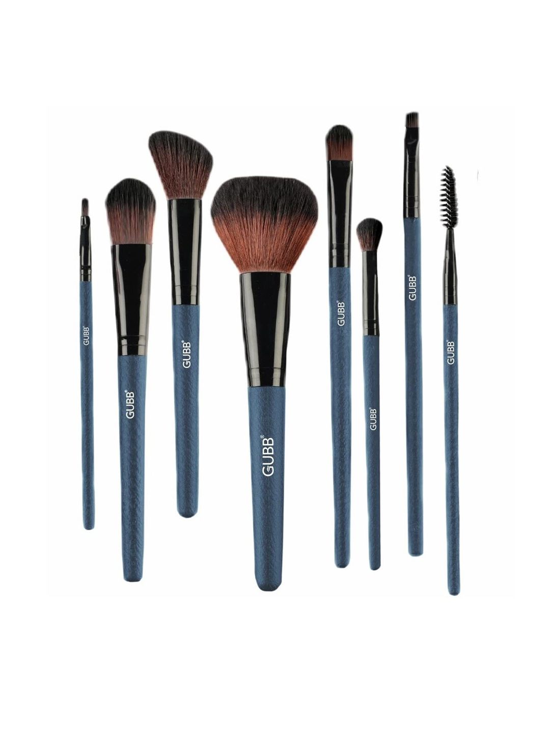 GUBB Set of 8 Makeup Brushes - Black Price in India