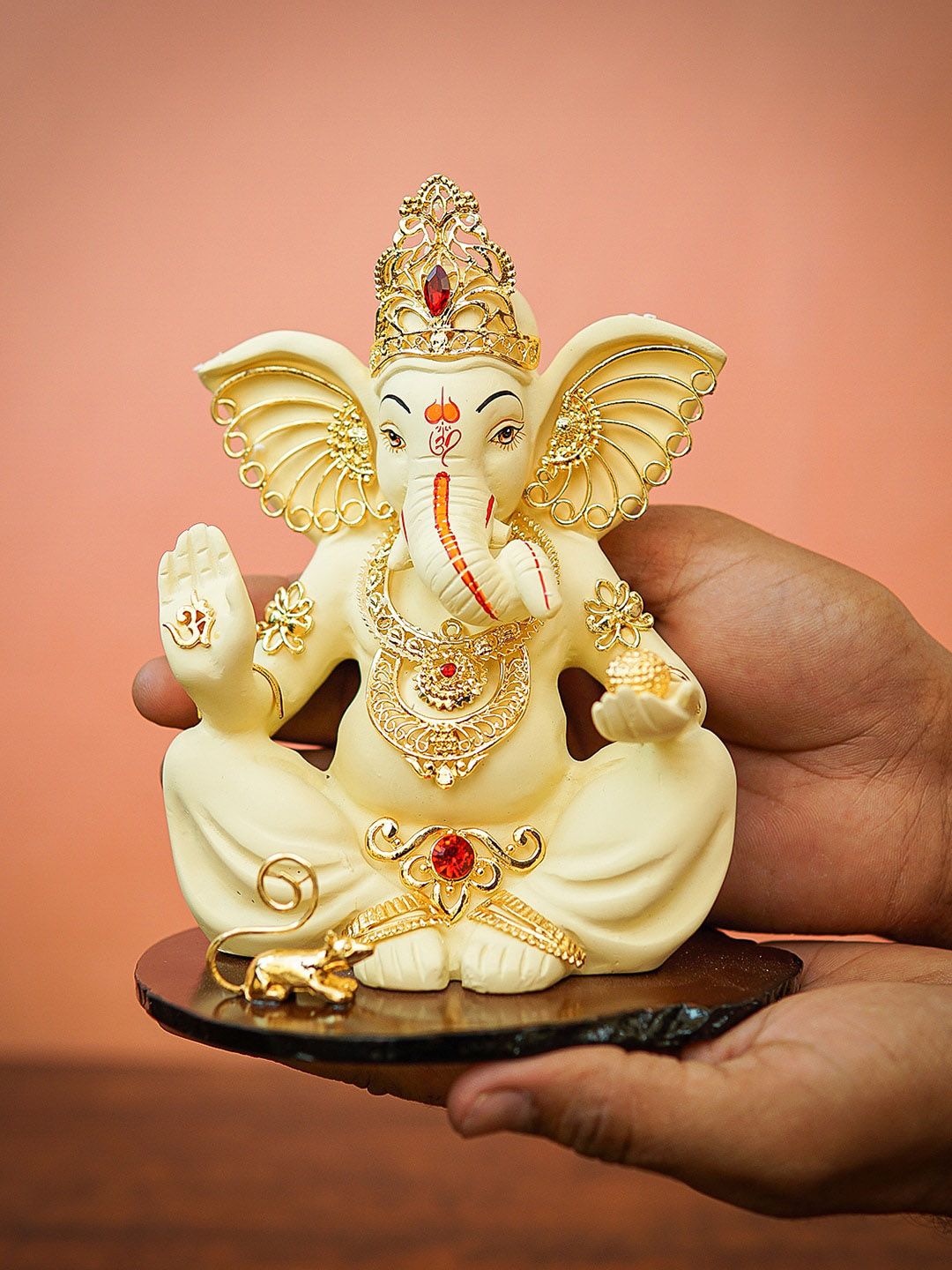 StatueStudio Gold-Toned  Ganesha Idol Showpiece Price in India