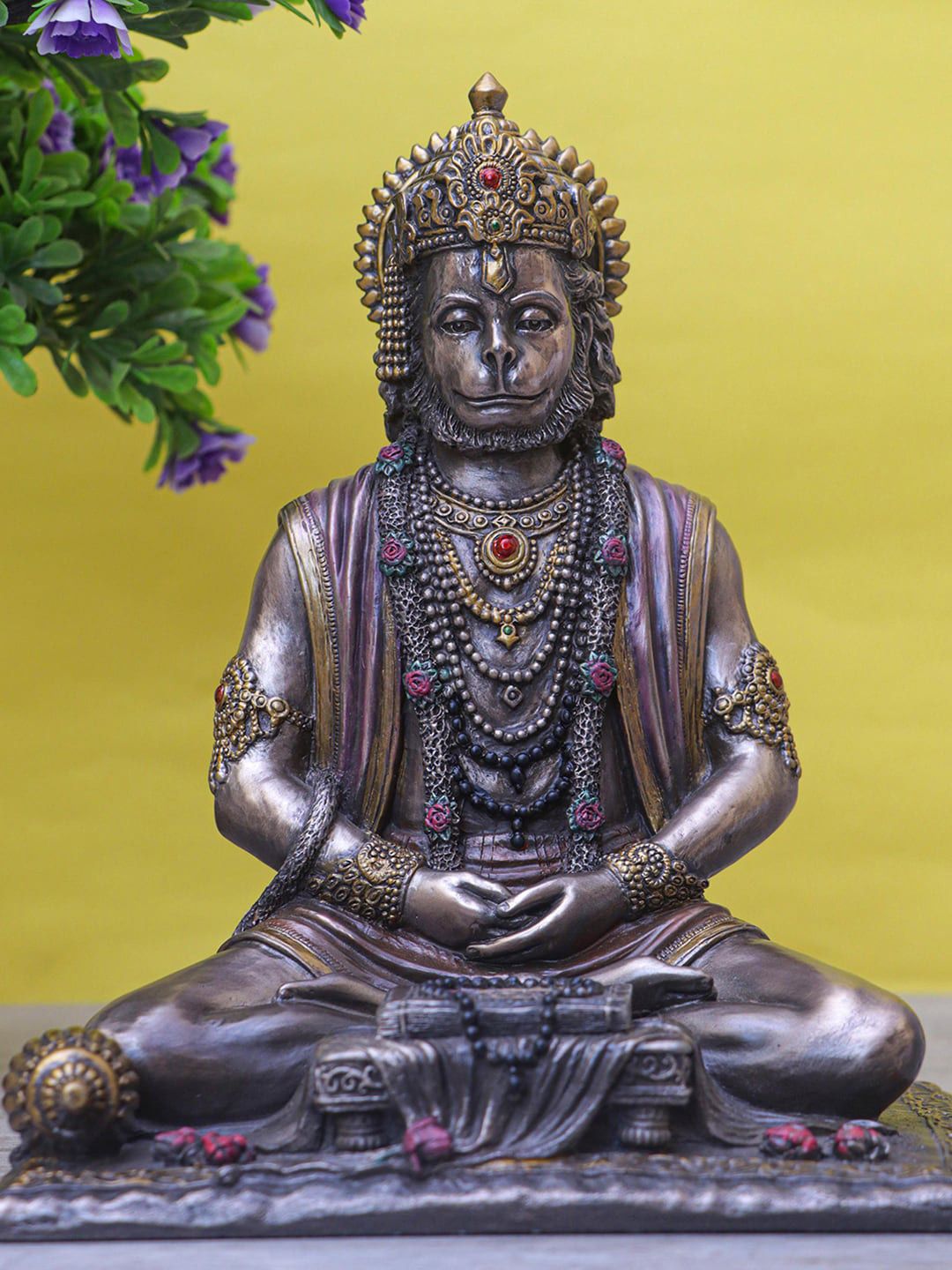 StatueStudio Bronze Toned Meditating Hanuman Idol Showpieces Price in India