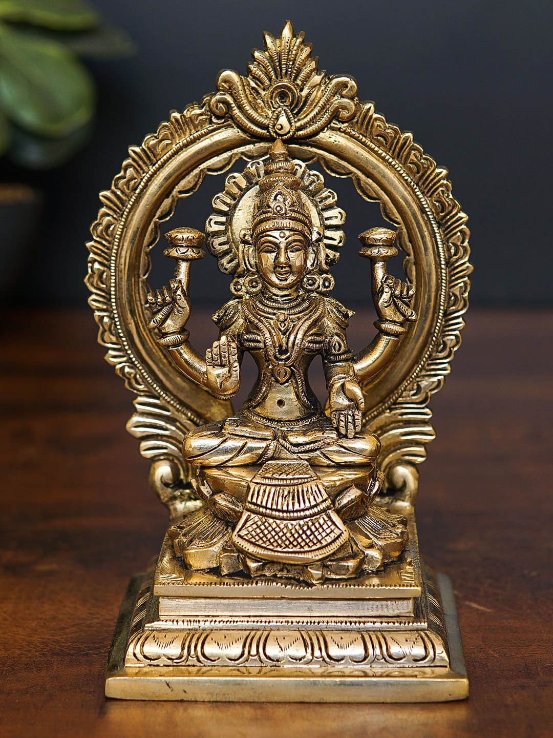 StatueStudio Gold-toned Laxmi Statue Showpieces Price in India