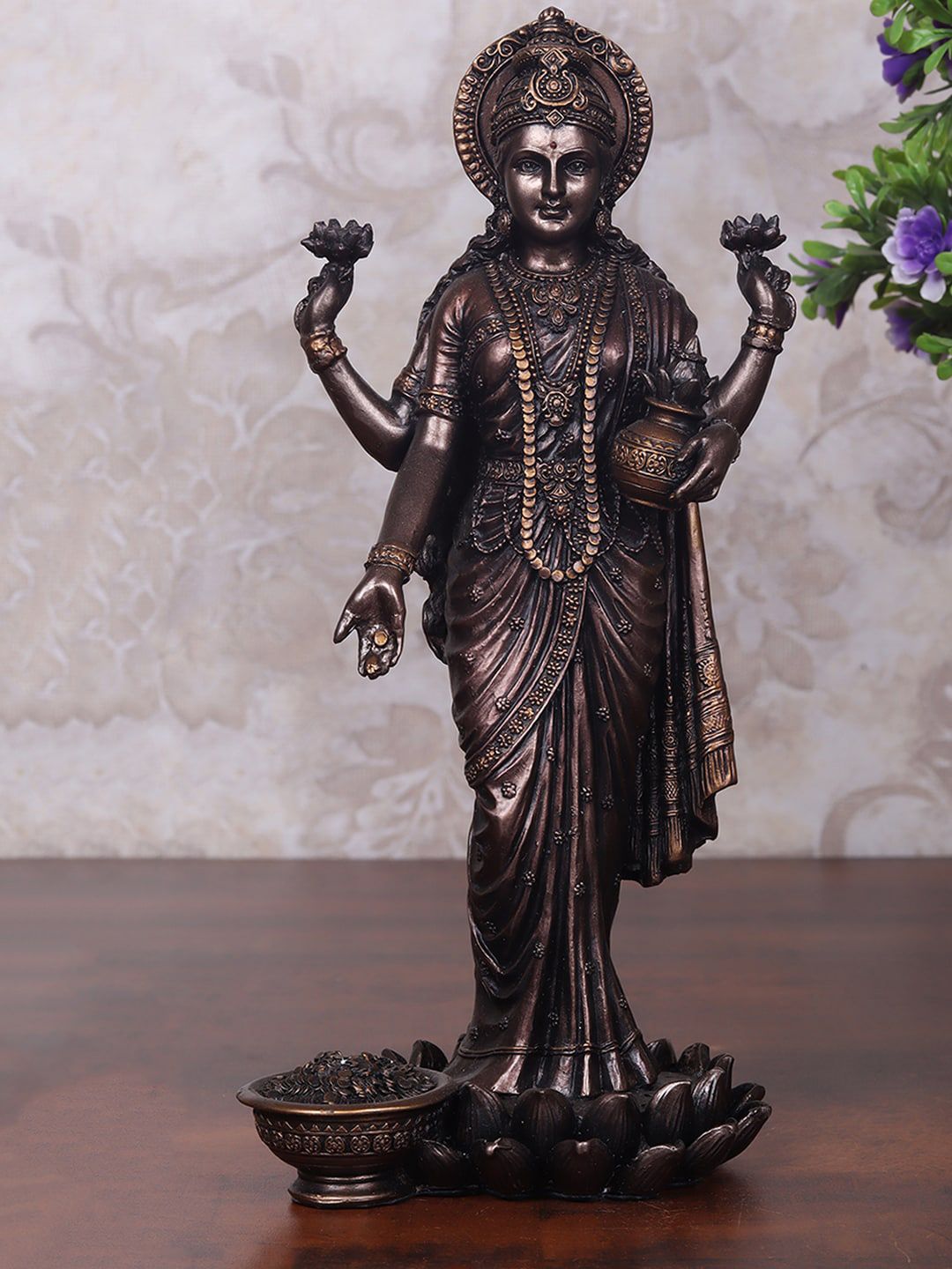 StatueStudio Gold-toned Laxmi Idol Showpieces Price in India