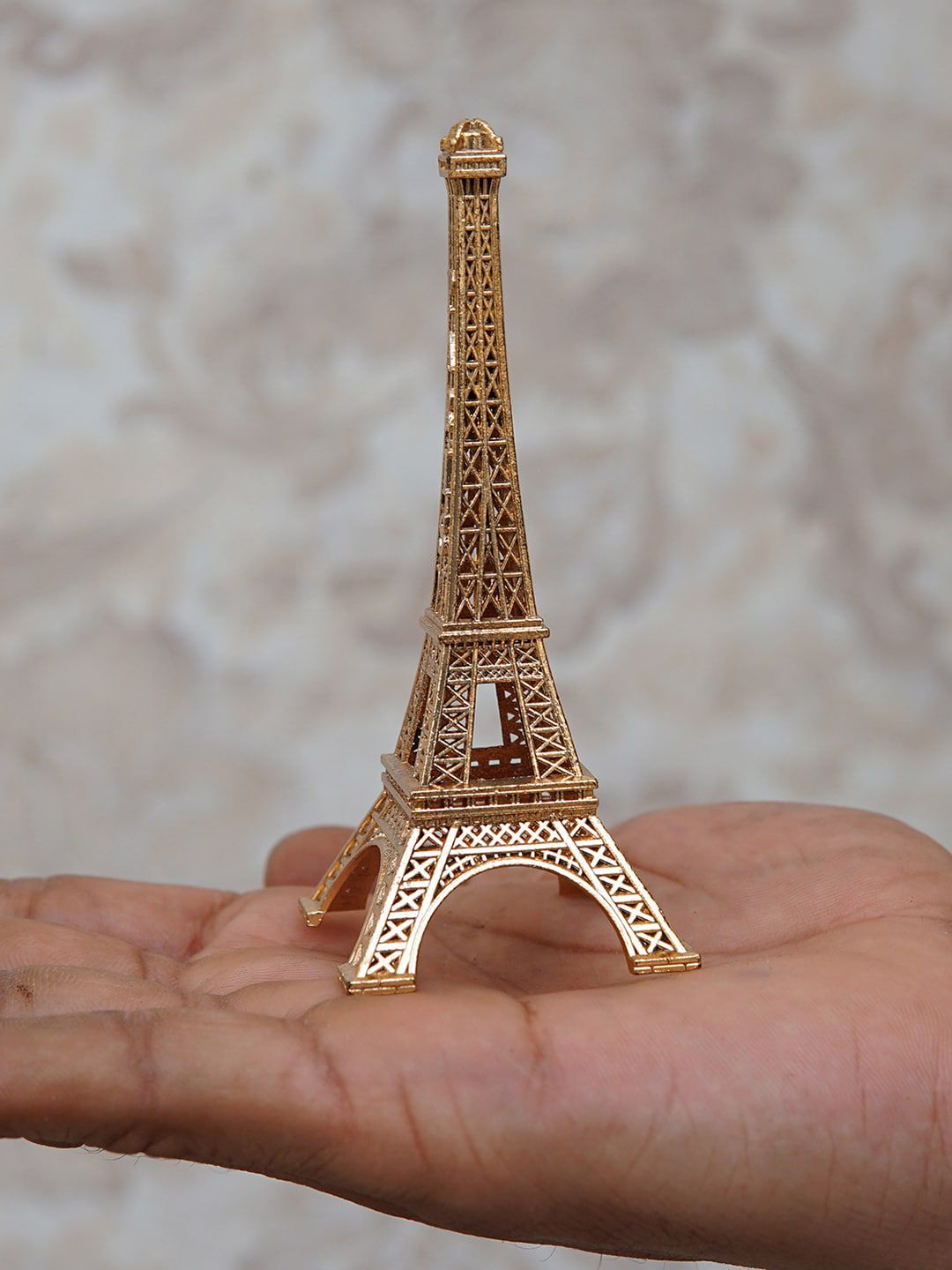 StatueStudio Gold Toned Dcor Metal Eiffel Tower Showpiece Price in India