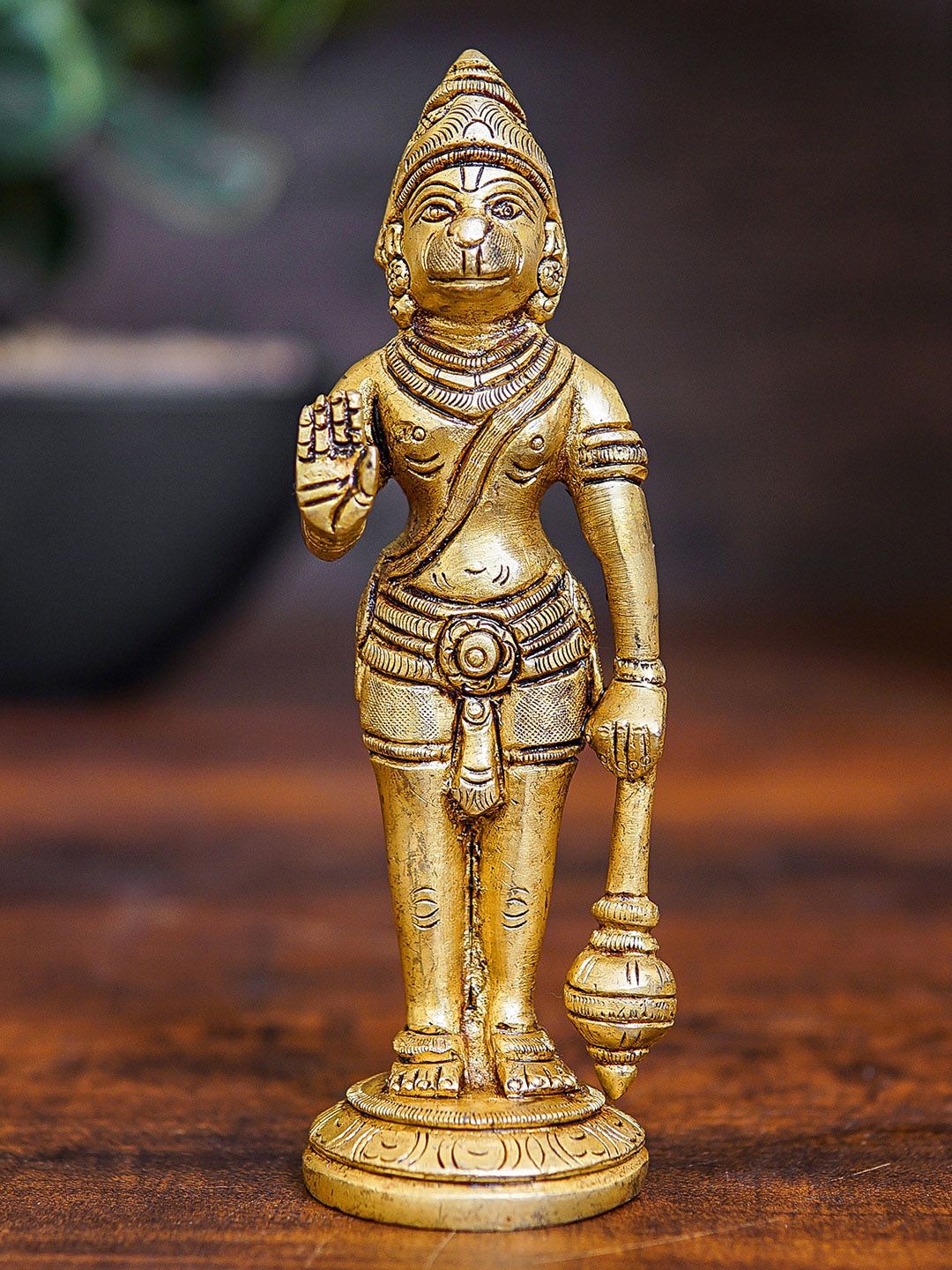 StatueStudio Gold-Toned Standing Hanuman Idol Price in India