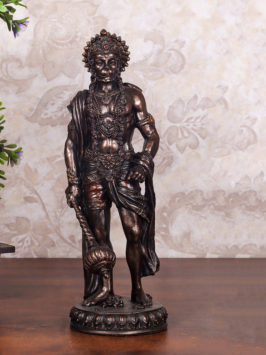 StatueStudio Metallic-Toned Textured Standing Hanuman Showpiece Price in India