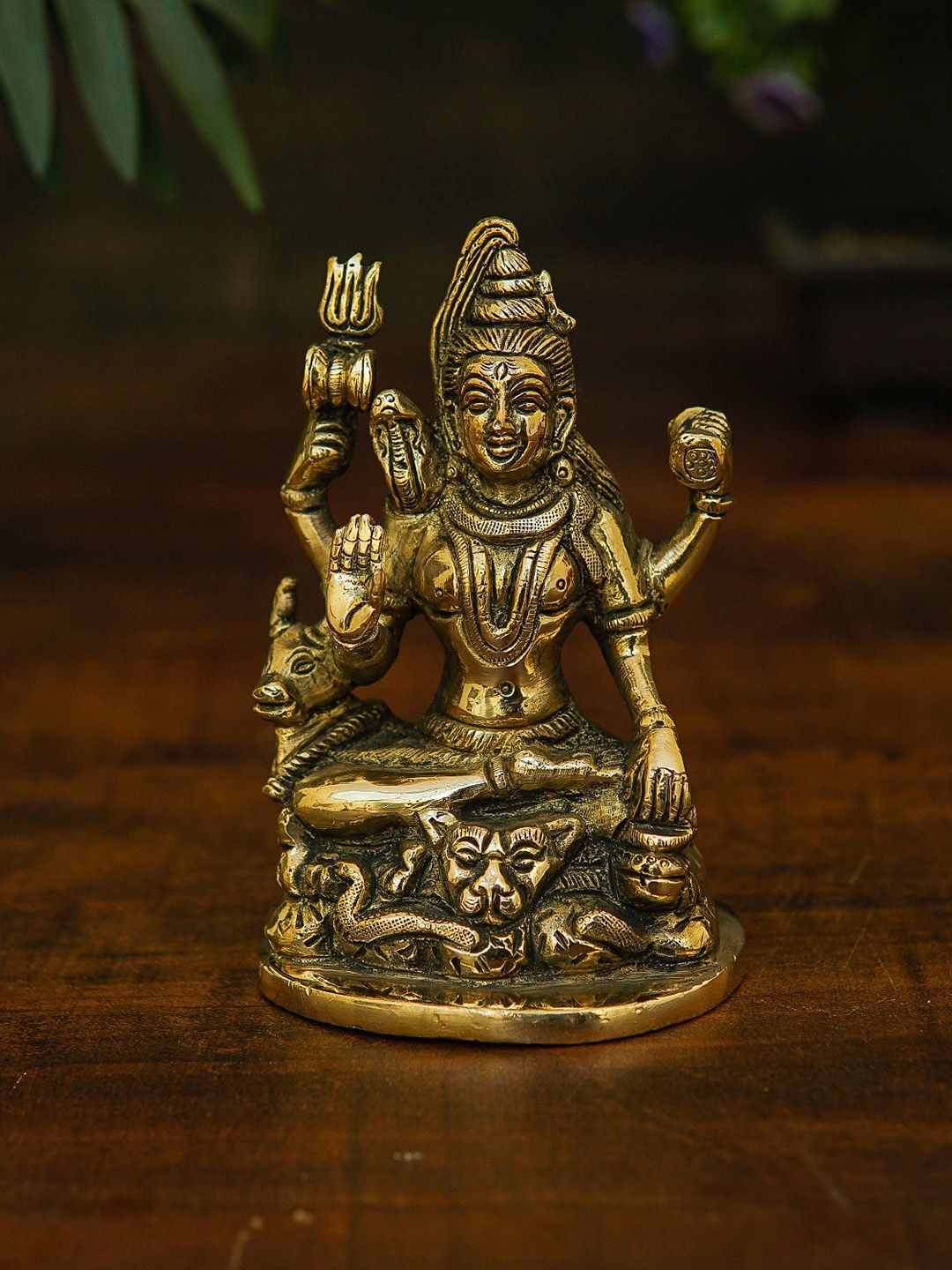 StatueStudio Gold-Toned Shiva Idol Showpiece Price in India
