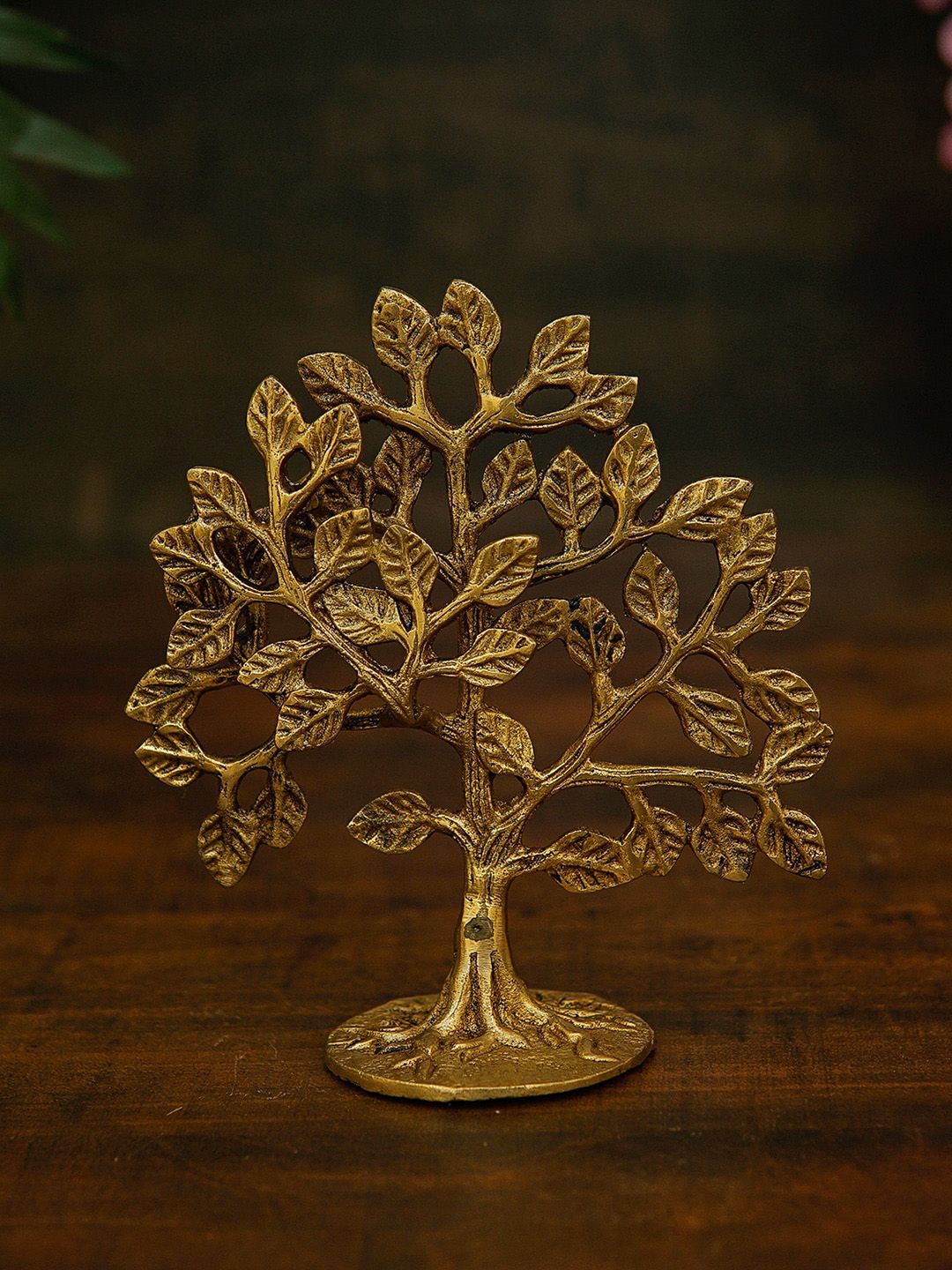 StatueStudio Gold Toned Glossy Antique  Small Tree Showpieces Price in India