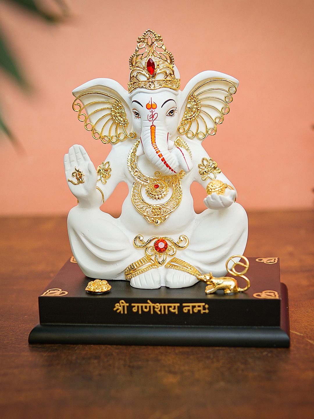 StatueStudio White Ganesha Idol Ganpati Statue Showpiece Price in India