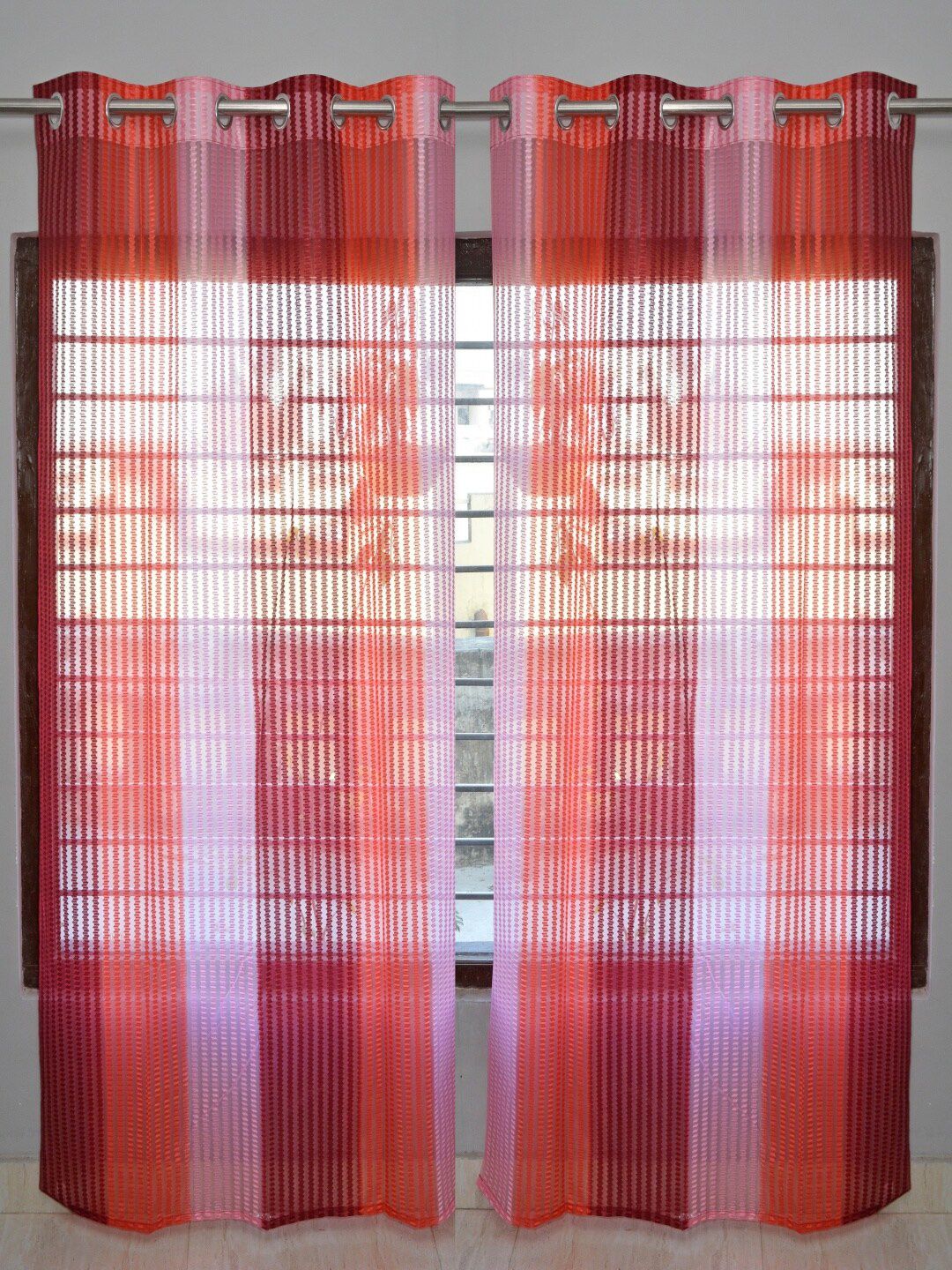 Homefab India Unisex Maroon Curtains and Sheers Price in India